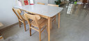 韵存家居 餐桌 实木餐桌 岩板餐桌 新中式北欧白蜡木餐厅长方形饭桌 白蜡木餐桌+餐椅*4  【1.4米亮光岩板桌面】 实拍图