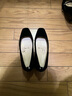 7or9黑凤梨 黑色空气棉高跟鞋浅口方跟真皮单鞋通勤百搭透气女鞋 黑凤梨5cm-配饰需要另外购买 34 实拍图