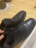 波图蕾斯男士系带商务休闲皮鞋低帮加绒保暖棉鞋男 9859 黑色(加绒) 44 实拍图