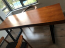 宜朝实木办公书桌电脑桌椅原木整板家用写字书画桌台式双人钢木桌书房 180*75*75cm桌面整板厚度7.5 实拍图