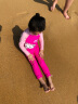 佑游 儿童泳衣男童连体中大童小童沙滩防晒男孩宝宝可爱泳衣 D女童-长袖长裤款（四件套） XL（110-120cm）店长亲自设计 实拍图