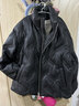 GXG 男装  蛋白pu皮面包服男潮流字母压印立领羽绒服 23冬新款 黑色 L 实拍图