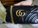古驰（GUCCI）女包 Marmont马蒙牛皮链条单肩包GG酷奇经典斜挎包包女士 mini 裸色/奶茶 16.5cm 酷奇女包 七夕情人节礼物 实拍图