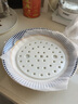瑞玖骨瓷饺子盘家用双层水饺盘沥水盘子带网眼滤网盘子陶瓷大盘果盘 深蓝之恋骨瓷饺子盘 10英寸 实拍图