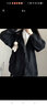 泽攸韩版纯色港风外套女学生春秋长袖连帽宽松百搭休闲工装夹克上衣潮 黑色双层 适合春秋季 2XL 建议145-160斤 实拍图