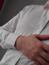 POWO长袖衬衫男士小领修身夏季衣服白色商务休闲青年韩版春装衬衣 米白色 40 晒单实拍图
