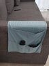 圆本简约现代沙发挂袋侧边扶手收纳挂袋侧面客厅椅子遥控器储物收纳袋 湖蓝色 36*82cm 实拍图