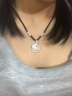 银千惠999足银平安锁项链女士长命锁吊坠轻奢情人节生日礼物送女友老婆 长命平安锁+光影礼盒 玫瑰花礼盒送老婆/配首饰证书/情人节女生礼物 实拍图