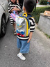 统盈（TOOWINN）奥特曼书包幼儿园赛罗男童迪迦3岁护脊一年级男孩小学生儿童背包 赛罗-天蓝【双眼闪灯款】大号 实拍图