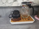 瓷牌茗茶具玻璃茶具套装可拆洗内胆飘逸杯泡茶壶居家办公懒人自动红茶泡茶器 尚型飘逸杯+6杯+手拉托盘 500ml 实拍图