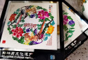 燕云州蔚县手工剪纸画工艺品镜框摆件中国风特色礼品送老外熊猫出国礼物 凤凰牡丹 实拍图