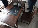 虎大师红木家具非洲鸡翅木（学名：非洲崖豆木）茶桌椅组合中式茶桌茶台阳台功夫泡茶桌 A款茶桌+4个椅子 长1.38米 实拍图