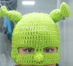 蒂潤石可爱保暖针织套头冷帽创意搞怪绿色痞幼帽怪物史莱克卡通帽子女冬 绿帽眼罩款 均码（大小有要求的联系客服） 实拍图