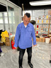 锦万泽 夏季工作服男女夏装薄款长袖套装工人劳保服车间工厂服定制 蓝色夏季长袖套装 001 2XL (180) 实拍图