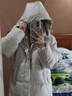 宏资琦羽绒棉服女冬季2025新款加厚中长款棉衣外套宽松过膝长款棉袄超厚 米白色 L （建议115—125斤） 实拍图