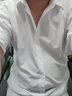 西域骆驼（VANCAMEL）衬衫男长袖衬衣男士宽松休闲男装上衣韩版纯色衣服 白色 3XL 实拍图
