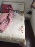 德满居 床 实木床 床现代简约 双人床白色北欧主卧轻奢全实木床婚床 静音床+护脊椰棕床垫（10cm)+2柜 1.5米*2.0米框架款 实拍图