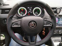 奥迈尔 斯柯达明锐真皮手缝方向盘套速派 科迪亚克柯珞克野帝yeti昕锐昕动汽车改装把套冬四季改装把套 冰火款Super+红蓝线 实拍图