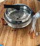 铿锵双耳铁锅不粘锅无涂层炒菜锅铸铁炒锅燃气电磁炉通用加深加大炒锅 【已开锅炖炒锅】带盖+蒸格 32cm 实拍图