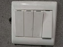 飞雕（FEIDIAO）家用开关插座面板五孔暗装插座86型空调三孔插USB网络电视插A3白 一开双控五孔 实拍图