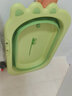 世纪宝贝（babyhood）婴儿折叠浴盆宝宝洗澡盆儿童可坐躺洗澡神器通用多功能新生儿用品 清新绿+2个折叠脸盆+大礼包 实拍图