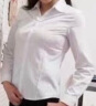 特洛曼长袖衬衫女职业韩版修身正装工作服女装上衣打底白色显瘦OL气质春秋夏季工装女式白衬衣 M 实拍图