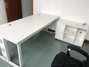 百裕达  老板桌总裁桌大班台办公桌子单人主管经理办公室电脑桌组合 白色+黑架 120*60单桌 实拍图