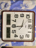 康巴丝（Compas）  挂钟万年历温湿度计创意客厅双日历挂表钟表 6983双液显（电波款）木纹色 实拍图