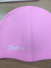 佑游泳帽硅胶防水男女通用长发护耳高弹舒适训练比赛泳帽7814 粉色 实拍图