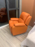 太空舱头等太空舱沙发懒人单椅多功能电动按摩牛皮影院客厅简约摇摇椅 赤霞橙-头层牛皮 一人位 电动坐躺+可摇可转 实拍图