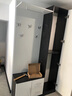 百裕达门口玄关鞋柜简约现代门厅隔断柜大容量衣帽挂架家用多功能带镜子 黑白-80cm长-镜子在右 包上楼包安装 实拍图