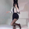 铂呐苓性感睡衣女内衣制服紧身包臀裙角色扮演丝袜职业装黑丝套装 秘书性感睡衣【带丝袜-均码】 实拍图