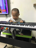 八度宝贝（Octavebaby）BD-612多功能电子琴初学者儿童智能跟弹61键液晶显示乐器带麦克风 王子黑+琴架+耳机+琴罩 实拍图