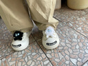 Ouder smiler开口笑帆布鞋 低帮增高厚底大头鞋圆头小白鞋 男女同款 白色 34 实拍图