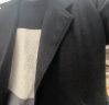 棉致风衣外套春秋季风衣男中长款韩版大衣呢加厚保暖外套 黑色长款 2XL（140-160斤） 晒单实拍图
