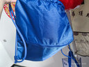 布简单时尚简约束口袋抽绳双肩包男女通用户外旅行背包折叠运动健身包 宝蓝色（大号） 实拍图