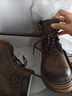 骆驼（CAMEL）大黄靴女时髦擦色粗跟户外工装马丁靴 L24W577731 咖色 40 实拍图