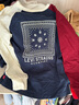 Levi's李维斯儿童装长袖T恤秋季新款男童女童上衣宝宝打底衫 深靛蓝 130 /64 【建议身高116-122cm】 实拍图