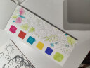 弥鹿（MiDeer）儿童水粉涂鸦绘本轻描淡彩宝宝画画一体式水彩涂色套装便携填色 奇幻森林（进阶款5岁+，配画笔） 晒单实拍图