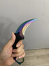 昙蓓漫csgo爪子刀弯刀爪刀玩具爪刀未开刃蝴蝶甩手刀花式训练习模型道具 【csgo爪子刀、炫彩色】 配刀鞘＋挂绳、帅气酷炫丝滑~ 实拍图