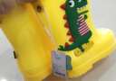 欧育 儿童雨鞋男童女童时尚卡通雨靴小孩水鞋宝宝雨鞋B1172 黄色小恐龙 26（内长16cm） 实拍图
