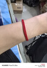思梨小桃花朱砂桃木手链女红绳编绳民族风国潮本命年小众复古手饰 BZ448朱砂桃木手绳 平安红 实拍图