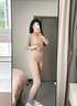 浪莎【升温8.5℃】浪莎德绒发热男女保暖内衣秋衣秋裤恒温德绒无痕 女士德绒发热  肤色1套 L 实拍图