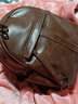 VQGT防盗七夕双肩包女新款复古休闲女士妈咪包旅行大容量背包软皮书包 咖啡色 实拍图