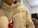 森马（Semir）[陈都灵同款]羽绒服女短款红色上衣不二马联名新年外套 奶白(白鸭绒)10501 155/80A/S 晒单实拍图