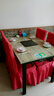 芊思曼（qiansiman） 定做酒店饭店餐厅椅子套连体餐桌座椅套婚庆宴会凳子套罩布艺 大红双勾花（木头椅子） 实拍图