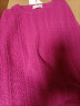 帕罗（PALUOPO）羊绒衫女士圆领套头性感镂空提花毛衣时尚韩版针织保暖上衣E21890 深玫红 110(适合130斤-150斤) 晒单实拍图