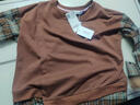 莎妮朵罗大码女装新款秋装假两件显瘦款遮肚上衣加绒加厚宽松卫衣女16361 咖啡 常规 XL建议130-150斤穿着 实拍图