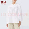 无印良品（MUJI） 女式 棉平纹 罩衫 女士衬衫衬衣内搭春款 纯棉全棉BCA91C4S 白色 M (160/84A) 晒单实拍图