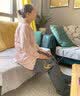 仁和电加热艾绒长筒靴艾灸腿部护暖脚套神器热敷保暖老寒腿理疗器膝盖 鞋45码内/230斤内【大码·黛蓝】正宗一级蕲艾绒 实拍图